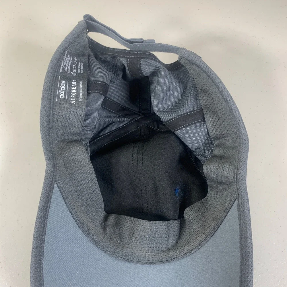 Adidas Aeroready Baseball Cap Gray Men's One Size Adjustable Running Trefoil‎